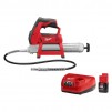 Milwaukee M12 12V Lithium-Ion Cordless Grease Gun with 2. 0Ah Battery and Charger Starter Kit