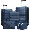 5-Piece  MIUSSE Luggage Set, Hardshell Lightweight Suitcase with TSA Lock Spinner Wheels (20in 24in 28in - Blue)