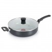 5-Quart T-Fal Kitchen Solutions Ceramic Non-Stick Jumbo Cooker Saute Pan with Lid & Helper Handle (Black or Red)