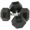 50-Lb BalanceFrom Rubber Encased Hex Dumbbells (Pair, Black)