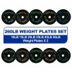 BalanceFrom Olympic Bumper Plate Weight Plate Set w/ Steel Hub (Black): 260-Lb $169, 370-Lb $240.5