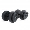 14-Piece Athletic Works 40lb Adjustable Vinyl Dumbbell Set (Black, 4x 7.5-Lb + 4x 2.5-Lb Plates)