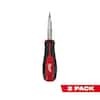 2-Pack Milwaukee 11-in-1 Multi-Tip Screwdriver with Square Drive Bits