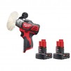 Milwaukee M12 12V Lithium-Ion Cordless Variable Speed Polisher/Sander with 2x 3.0 Ah Battery