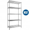 5-Tier Ktaxon Wire Shelving Unit (Silver, 30" W x 14" D x 60" H)