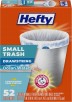 52-Count 4-Gallon  Hefty Small Trash Bags, Ocean Water Scent (White)
