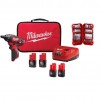 Milwaukee M12 12V Lithium-Ion Cordless 1/4 in. Hex Screwdriver Kit w/ (4) 1. 5Ah Batteries, Charger, Bag, and Bit Set