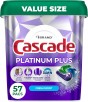 57-Count  Cascade Platinum Plus Dishwasher Pods, Fresh