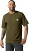 Carhartt Mens Loose Fit Heavyweight Short-Sleeve Pocket T-Shirt (Dark Bronzed Green Heather)