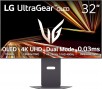32-inch LG 32GX870A-B  Ultragear 4K UHD (3840 x 2160) OLED Gaming Monitor, Black