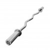 4-Ft Signature Fitness Olympic Curl Bar, Alloy Steel Barbell with 2IN Sleeves