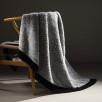 50" x 60" Amelie  Home Knit Throw Blanket (Variegated Black)