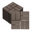 36-Pack  12x12 Inch Interlocking Deck Tiles, Chocolate