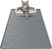 34" X 22"  Cat Litter Waterproof Silicone Box Mat with Raised Edge (Large, Dark Gray) for $9.28 & More