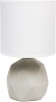 Simple Designs LT2060-WHT Geometric Concrete Table Lamp, White