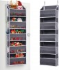 Prime Members: ULG Over Door Organizer with 5 Large Pockets 10 Mesh Side Pockets (Dark Grey, 44 lbs Weight Capacity)