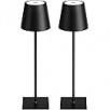 2-Pack Kakanuo Cordless Rechargeable  5000mAh Battery Operated Table Lamp  (Black)