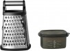 KitchenAid Steel Box Grater with Detachable Container and Soft-Grip Handle, Black