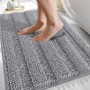 OLANLY Thick Bathroom Rugs 30x20, Grey