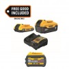 DEWALT 20V MAX Lithium-Ion Battery Kit with 5.0 Ah and 2.0 Ah Battery Packs Charger and 6.0 Ah FLEX VOLT 60V/20V Battery