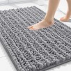 Smiry Bathroom Rugs Mat 30x20  (Grey)