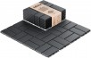 9-Piece 12" x 12" IDZO Waterproof Outdoor Flooring Plastic Interlocking Deck Tiles  (Dark Gray)