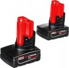 2-Pack  Milwaukee 48-11-2412 3.0 Amp Hour Extended Capacity 12V Lithium Ion Batteries
