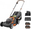 WORX 40V 17" Cordless Lawn Mower for Small Yards, 2-in-1 Electric Mower Cuts  w/(2) 4.0Ah Batteries