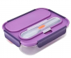 40-Oz  BUILT Gourmet Tritan and Plastic 2 Compartment Bento (Purple Sunset)