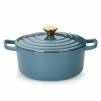 4.5-QTCarote  Enamel Cast Iron Dutch Oven,9.5"Round Soup Pot with Lid  (Blue or White)
