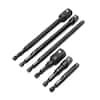 6-Piece Husky 1/4 in. Drive Impact Driver Socket Adapter Set