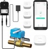 YoLink DIY Automatic Water Leak Detection & Shut-Off Starter Kit: Valve Operator, 3 Sensors, Valve Controller & Hub
