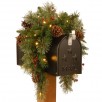 36" National Tree Company Feel Real Colonial Mail Box Swag w/ Pine Cones