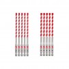 10-Pack Milwaukee SHOCKWAVE Carbide Hammer Drill Bits (5) 3/16 in., and (5) 1/4 in.