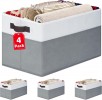 4-Pack Large Fabric Closet Storage Baskets Bins for Shelves  (14"x10"x9.5")
