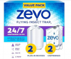 Zevo 2 Flying Insect Traps & 2 Refill Cartridges
