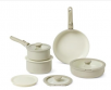 Woot: Amazon Basics Ceramic Nonstick Pots and Pans Set (Linen Gray) $29.99 & More