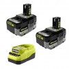 RYOBI ONE+ 18V Lithium-Ion High Performance Starter Kit with (2) 4 Ah High Performance Batteries and 2A Charger