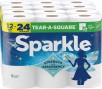 12-Double Rolls 2-Ply Sparkle Tear-A-Square Paper Towels