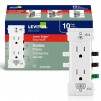 10-Pack Leviton Lever Edge 15 Amp Tamper-Resistant Duplex Wall Outlet (White, E5325-MW)
