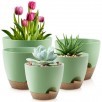 5-Pack Foukus Self-Watering Plant Pots w/ Drainage (7", 6.5", 6", 5.5" & 5", Various)