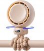 Bearwind 4-Speed Auto Oscillation Mini Portable USB-C Rechargeable Stroller Fan  w/ Light & Flexible Tripod (Brown)