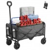 Select Locations: 28.7" X 18.7" X 35.4" Gianna Collapsible Folding Wagon (Gray)