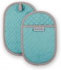 2-Pack 6.5" x 10" KitchenAid Asteroid Oval Pot Holder (Aqua)