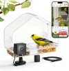 RichBird Smart Window Bird Feeder with Camera & Strong Suction Cups (Black)