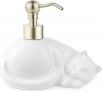 11-Oz NEWHENGS Cat Shape Soap/Lotion Stainless Steel Pump Dispenser (Matte White)