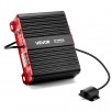 Vevor 2000W Monoblock 1-Channel Class D Car Amplifier w/ Remote Subwoofer Level Control (Black/Red)