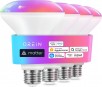 4-Count 650lm OREiN Matter BR30 8W 60W Equivalent Smart Wi-Fi Color-Changing LED Light Bulbs
