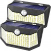 HMCity 120-LED Solar Wall Light 2-Pack