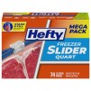 74-Count  Hefty Slider Quart Freezer Bags